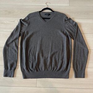 Marc Anthony Mens‎ Size XL Cotton/Cashmere Blend Gray Sweater Preppy CLassic